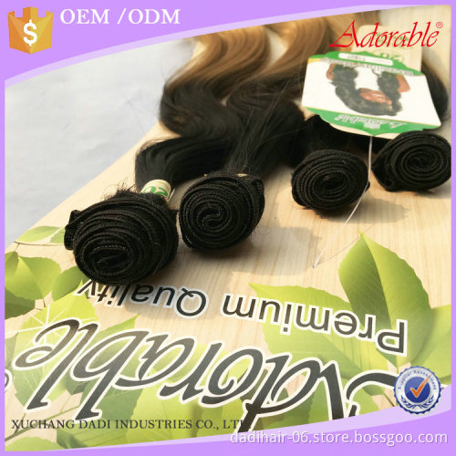 Wholesale Cheap Brazilian Body 4pcs Synthetic Hair wtih Closure 14" to 20" in a pack